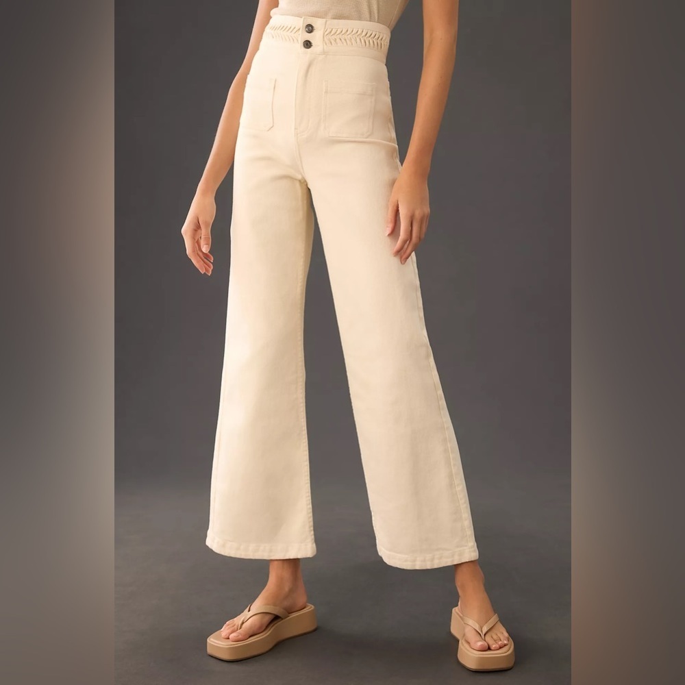NWT Magali Pascal Birkin High-Rise Wide-Leg Jeans